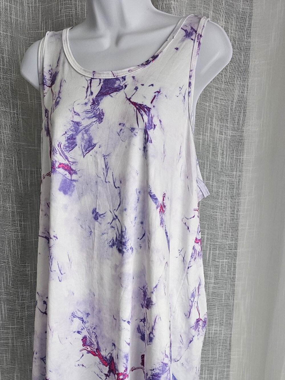 Women Tie Dye Lounge Slip Mini Sleep Dress Size XL NEW